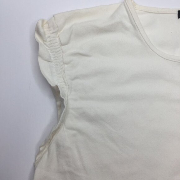 Set 2 Bossini Ladies T-Shirts Cap Sleeves White Camo Brown Green Spring Size 11 - Picture 9 of 13